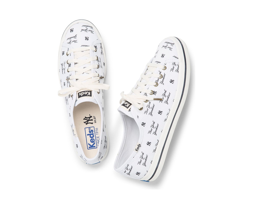 Basket Keds Femme Blanche - Kickstart Mlb® - 375-OZVWTJ